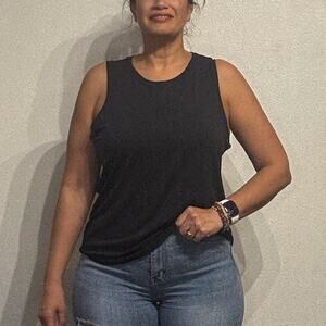 Athleta Black Muscle Tank Sz L